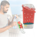 12555 Portable Cute Water Bottle For Kids Unique Ice Cream Shape Water Cup Popsicle Shaped Plastic Kettle With Straw Adjustable Shoulder Strap Bpa Free Leakproof (300 Ml) - Shop Gharse