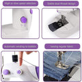 12917 Home Tailoring Sewing Machine With Extension Table Set Foot Pedal Adapter Mini Electric Silai Machine Portable Stitching Machinetailoring Machine - Shop Gharse