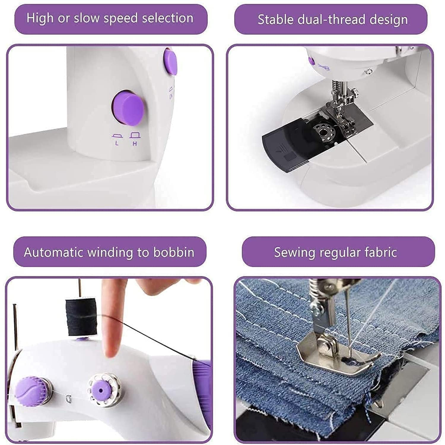 12917 Home Tailoring Sewing Machine With Extension Table Set Foot Pedal Adapter Mini Electric Silai Machine Portable Stitching Machinetailoring Machine - Shop Gharse
