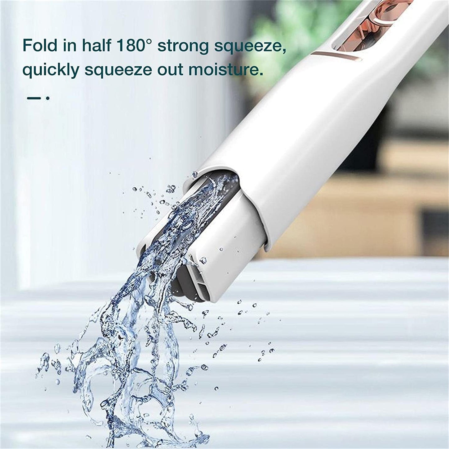 4707 Portable Self-squeeze Short Mop Mini Hand Wash-free Strong Absorbent Mop With 1 Cotton Head Cleaning Sponge For Bathroom Kitchens Table - Shop Gharse