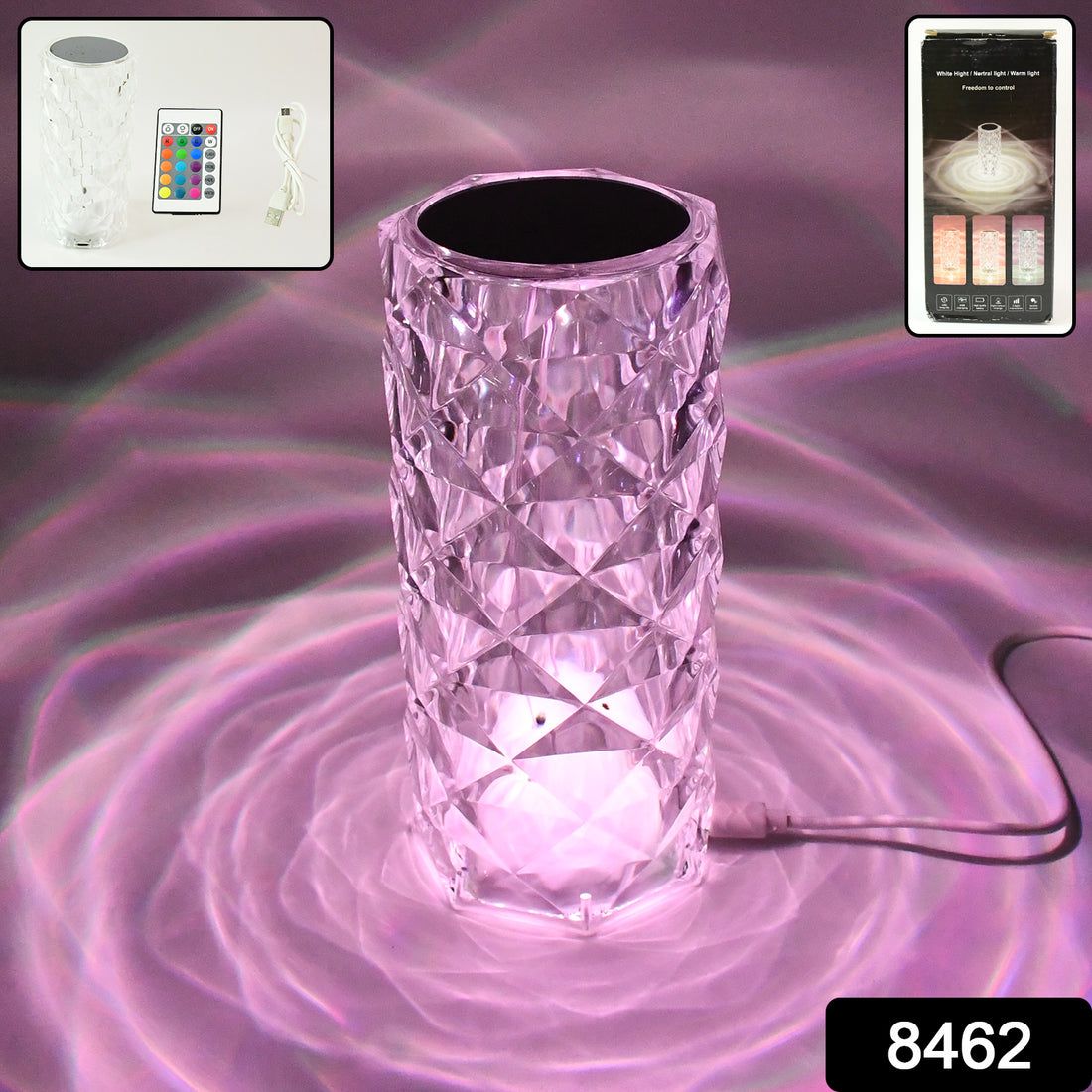 Crystal Led Touch Table Lamp With Remote Control - Shop Gharse