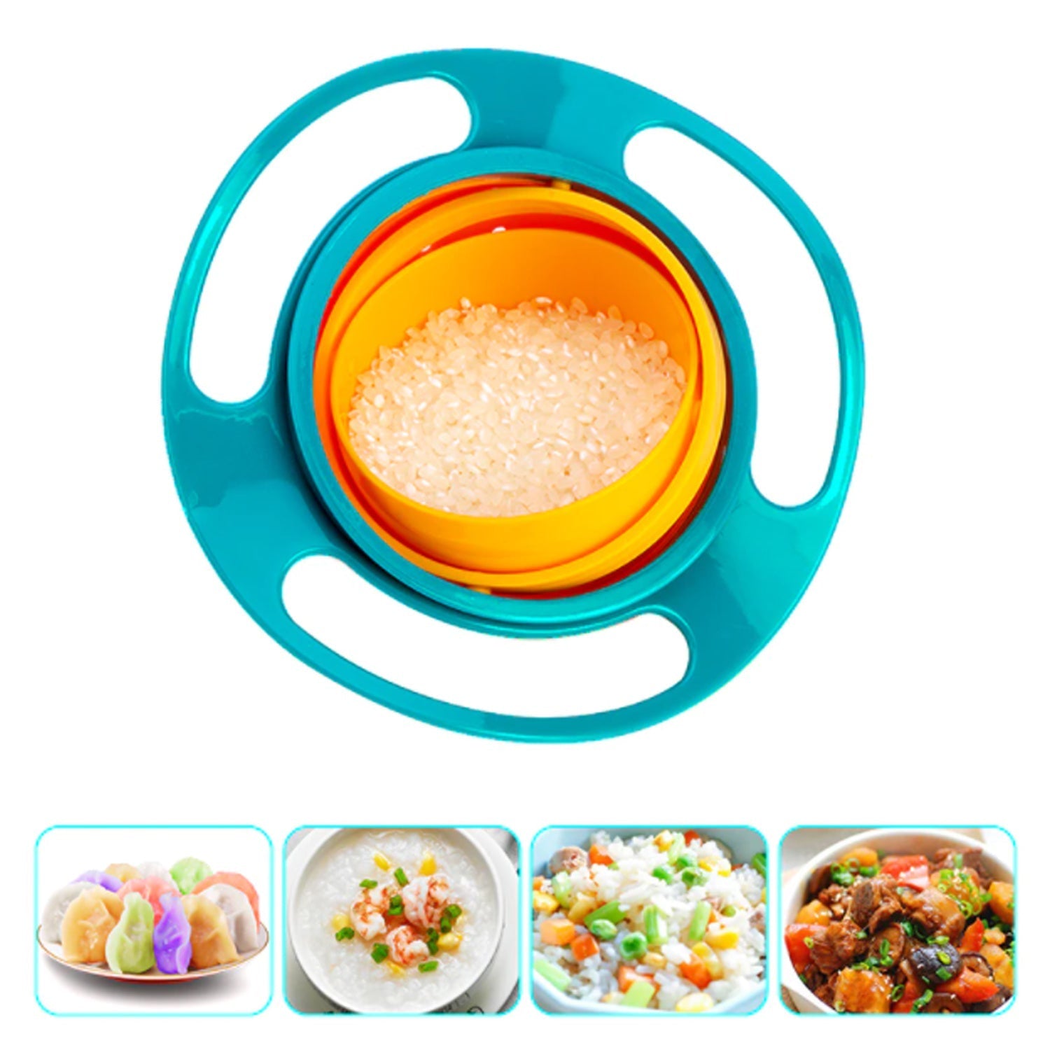 0617b Rotating Baby Bowl Used For Serving Food To Kids And Toddlers Etc. - Shop Gharse