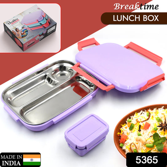 5365 Lunch Box Plastic With Steel Plate Small Lunch Box High Quality Box For Kids School Customized Plastic Lunch Box For Girls  Boy - Shop Gharse