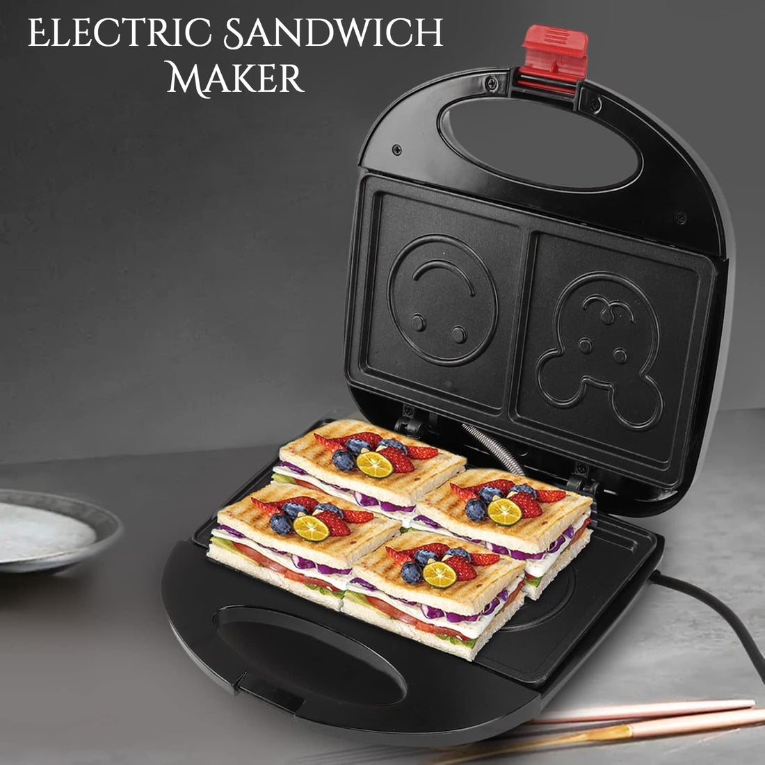 Double Sided Heating 750w Electric Sandwich Maker (1 Pc) - Shop Gharse
