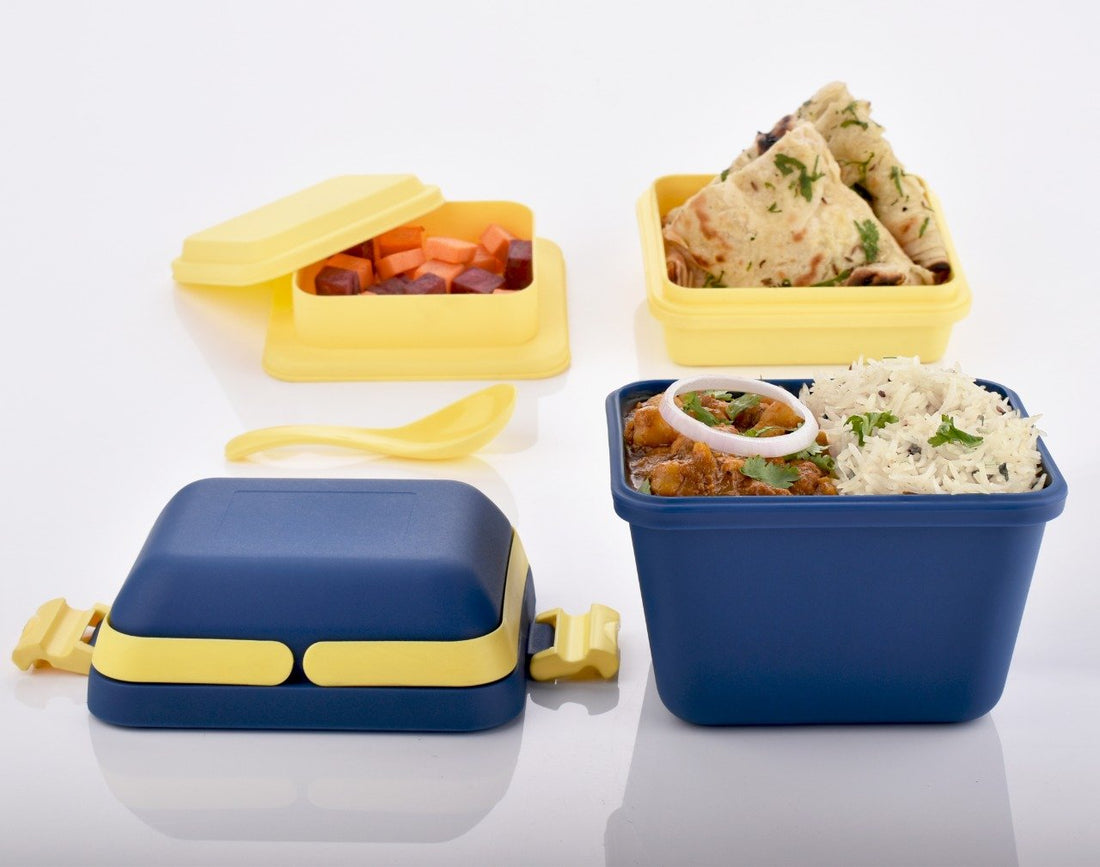 2144 Airtight Lunch Box With Handle  Push Lock - Shop Gharse