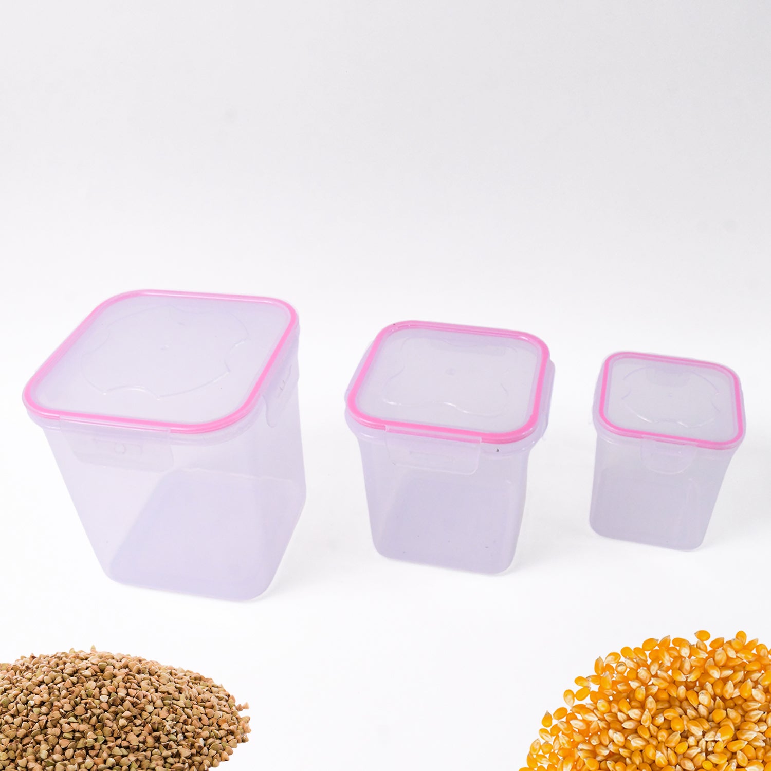 Kitchen Storage Container Set Of 3 Pcs (1500 1000 500 Ml) - Shop Gharse