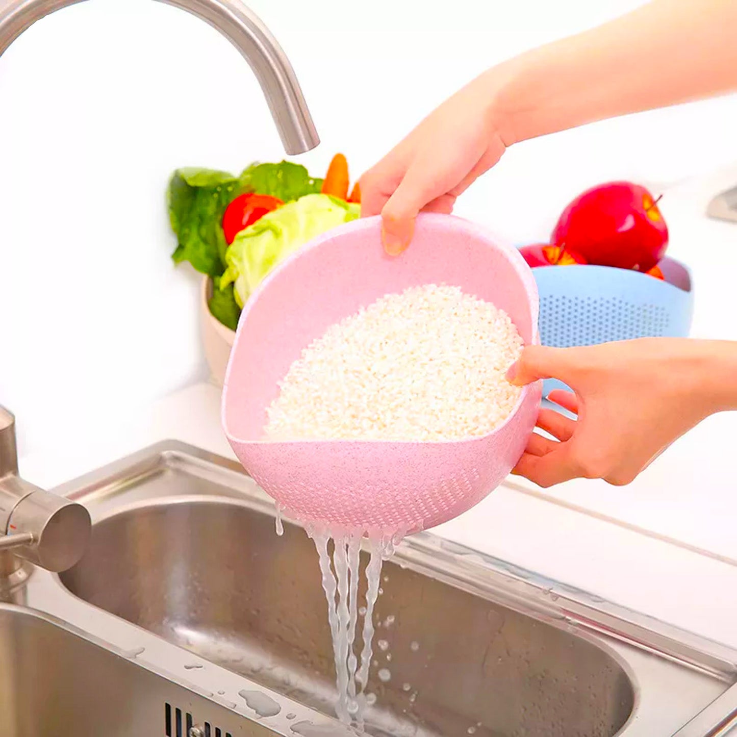 Multipurpose High Quality Washing Bowl For Rice (1 Pc) - Shop Gharse