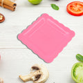 10032 Square Plastic Dinner Plate Snacks  Breakfast Restaurant Serving Trays Home School Coffee Hotel Kitchen Office (8 Pcs Set) - Shop Gharse