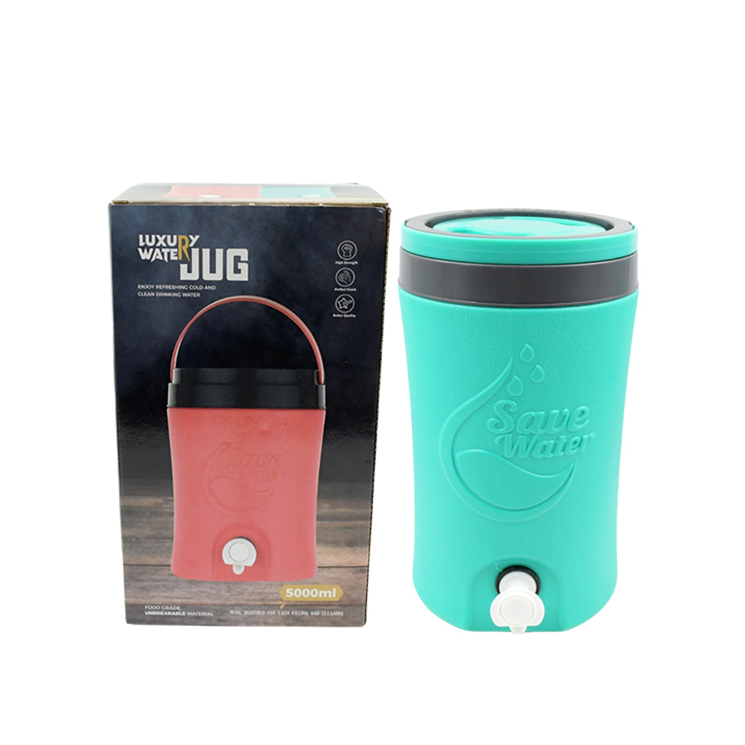 Plastic Water Rover Jug - 5 Litre  Insulated Plastic Water Rover Jug With A Sturdy Handle 5 Ltrs (Multi-coloured - Shop Gharse