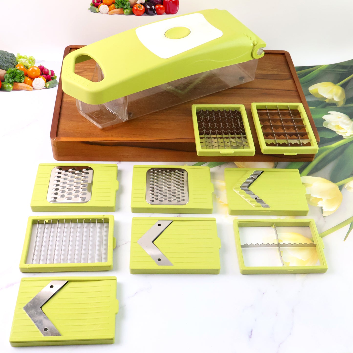 Premium 9-in-1 Multi-functional Vegetable Cutter - Shop Gharse