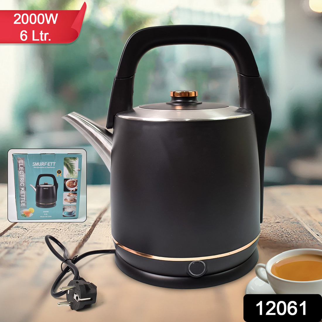 Stainless Steel Electric Kettle 2000 Watt (6 Ltr.) - Shop Gharse
