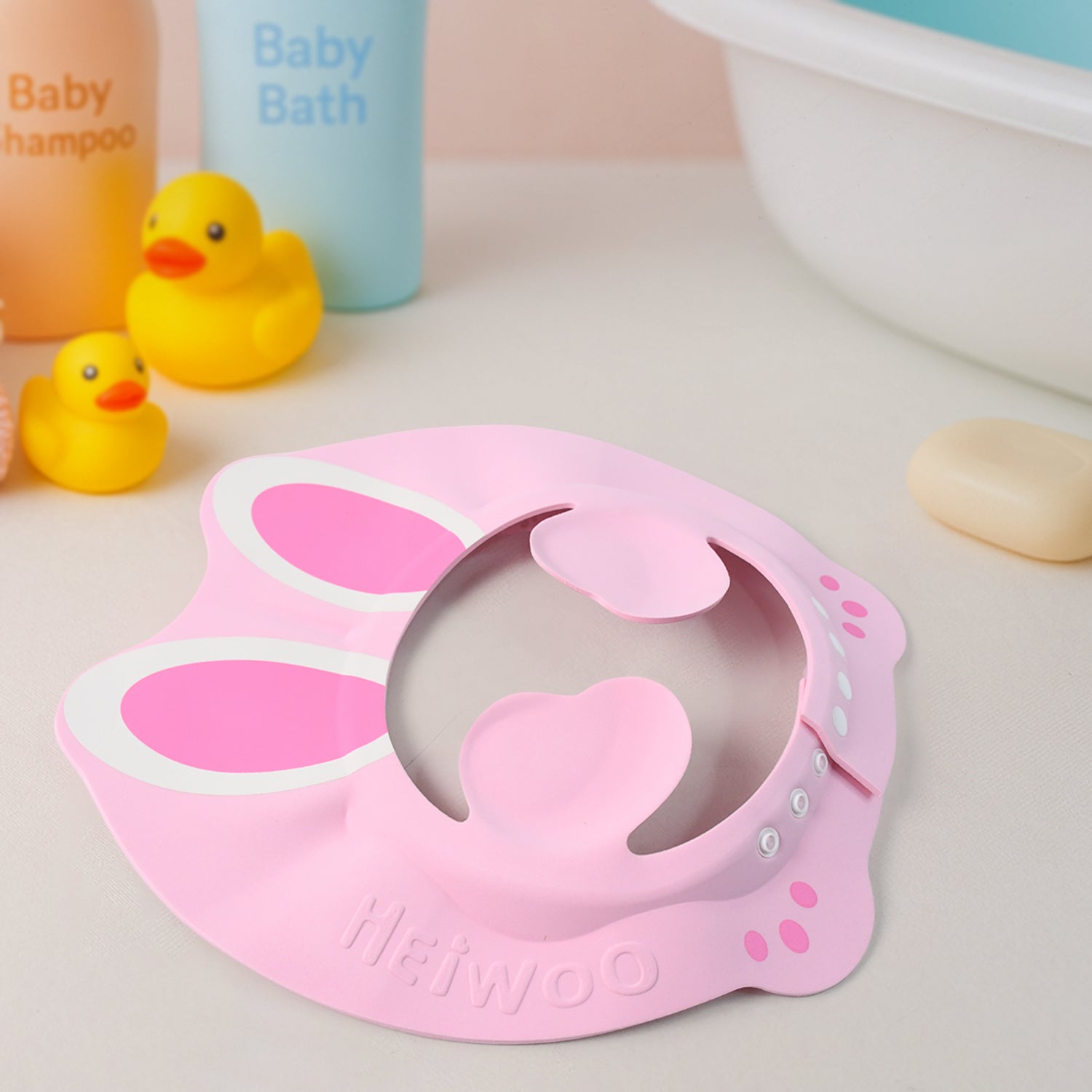 Adjustable Bunny Ear Baby Shower Cap (1 Pc) - Shop Gharse