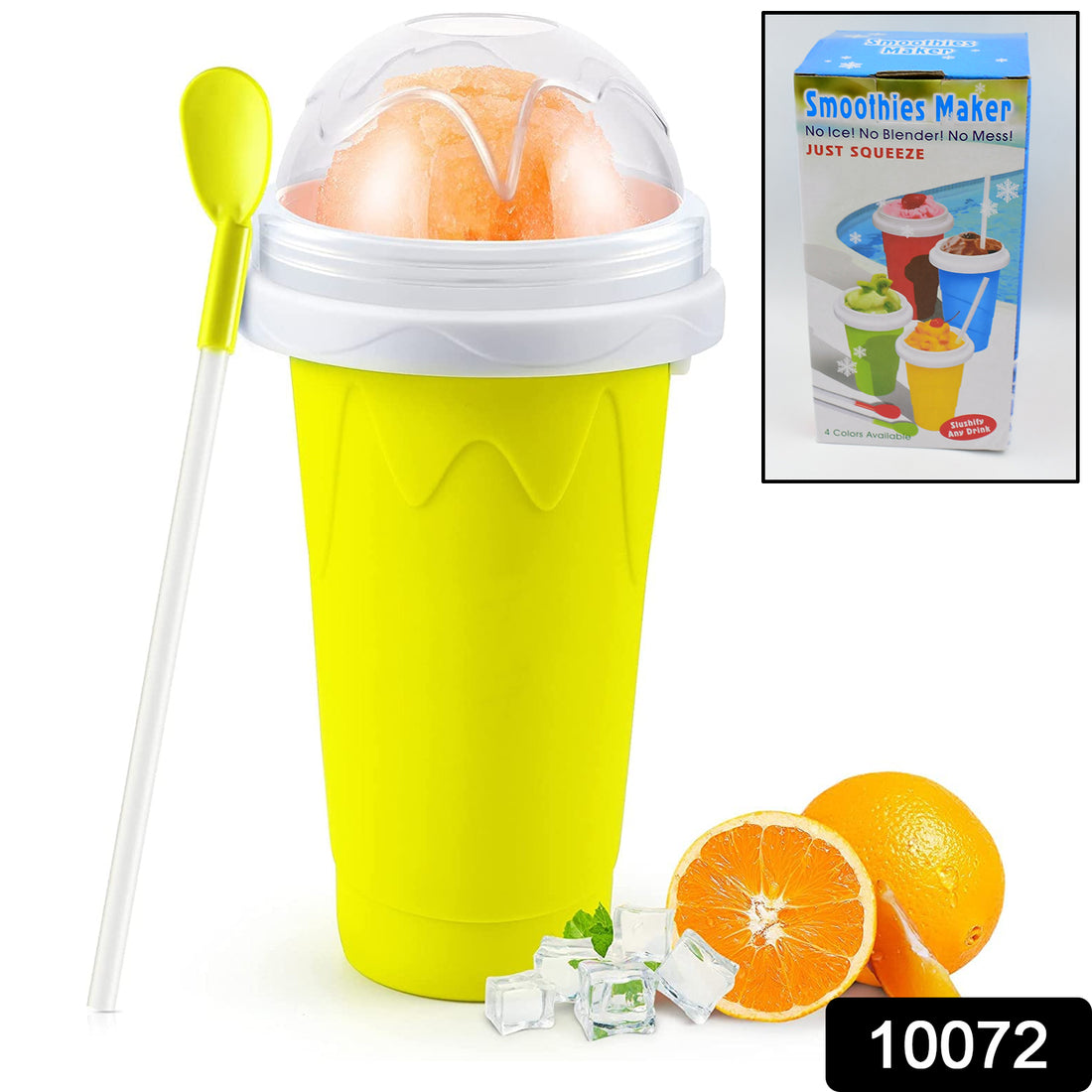 Smoothies Maker Cup Magic Quick Frozen Smoothies Cup Cooling Cup Double Layer Squeeze Cup Slushy Maker (1 Pc) - Shop Gharse