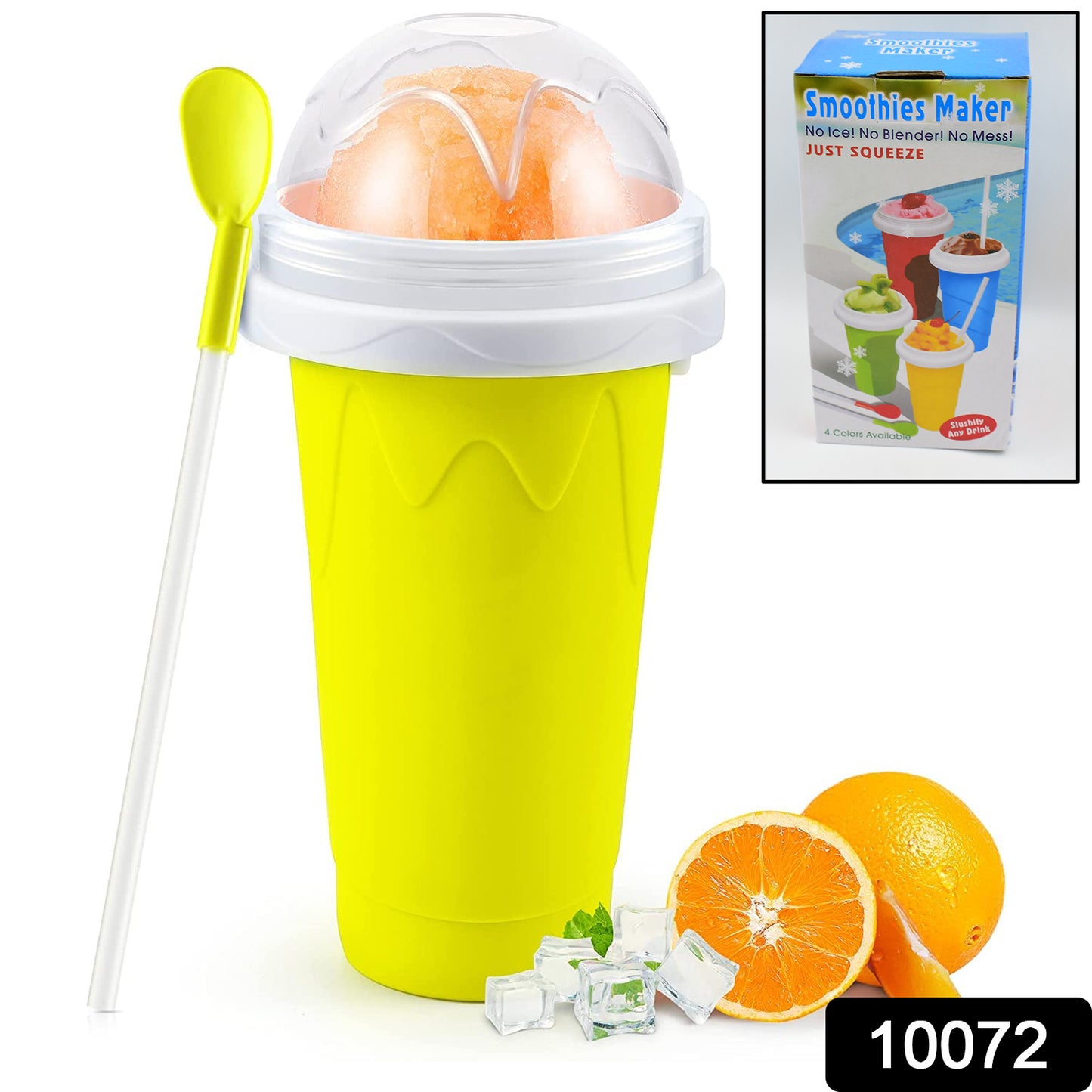 Smoothies Maker Cup Magic Quick Frozen Smoothies Cup Cooling Cup Double Layer Squeeze Cup Slushy Maker (1 Pc) - Shop Gharse