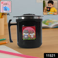 1 Pc Apex Cat Mug  250 Ml Stainless Steel Insulated Inner With Cute Cat Print - Shop Gharse