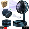 4642 Telescopic Electric Desktop Fan Height Adjustable Foldable  Portable For Travelcarry  Silent Table Top Personal Fan For Bedside Office Table (Battery Not Include) - Shop Gharse