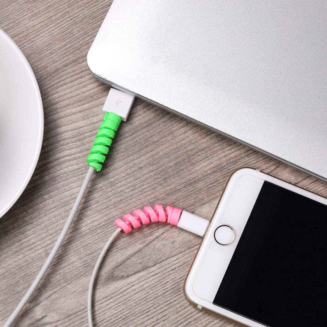 6029 Spiral Charger Spring Cable Protector Data Cable Saver - Shop Gharse