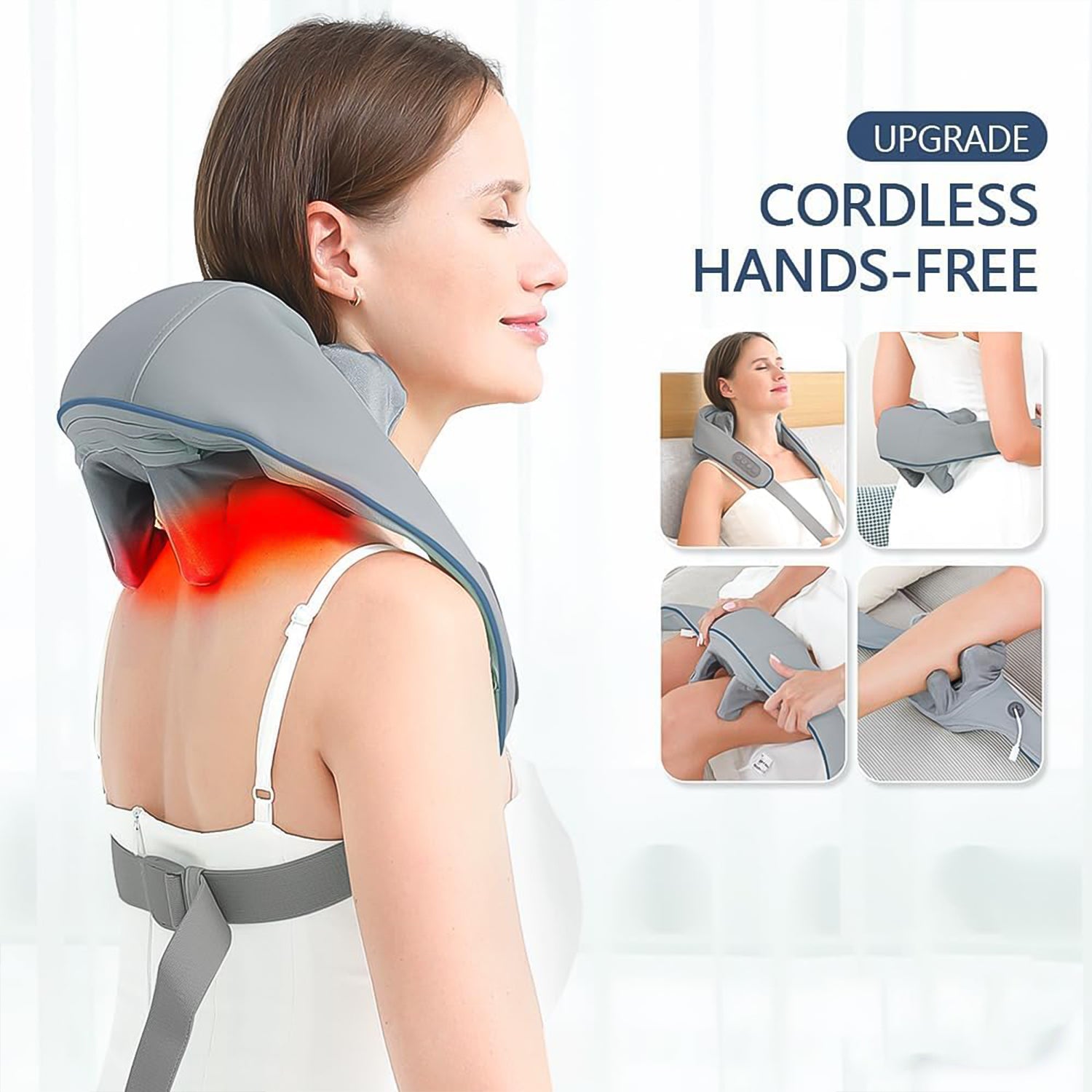 Neck  Shoulder Massagers With Heat Electric Rechargeable (1 Pc) - Shop Gharse