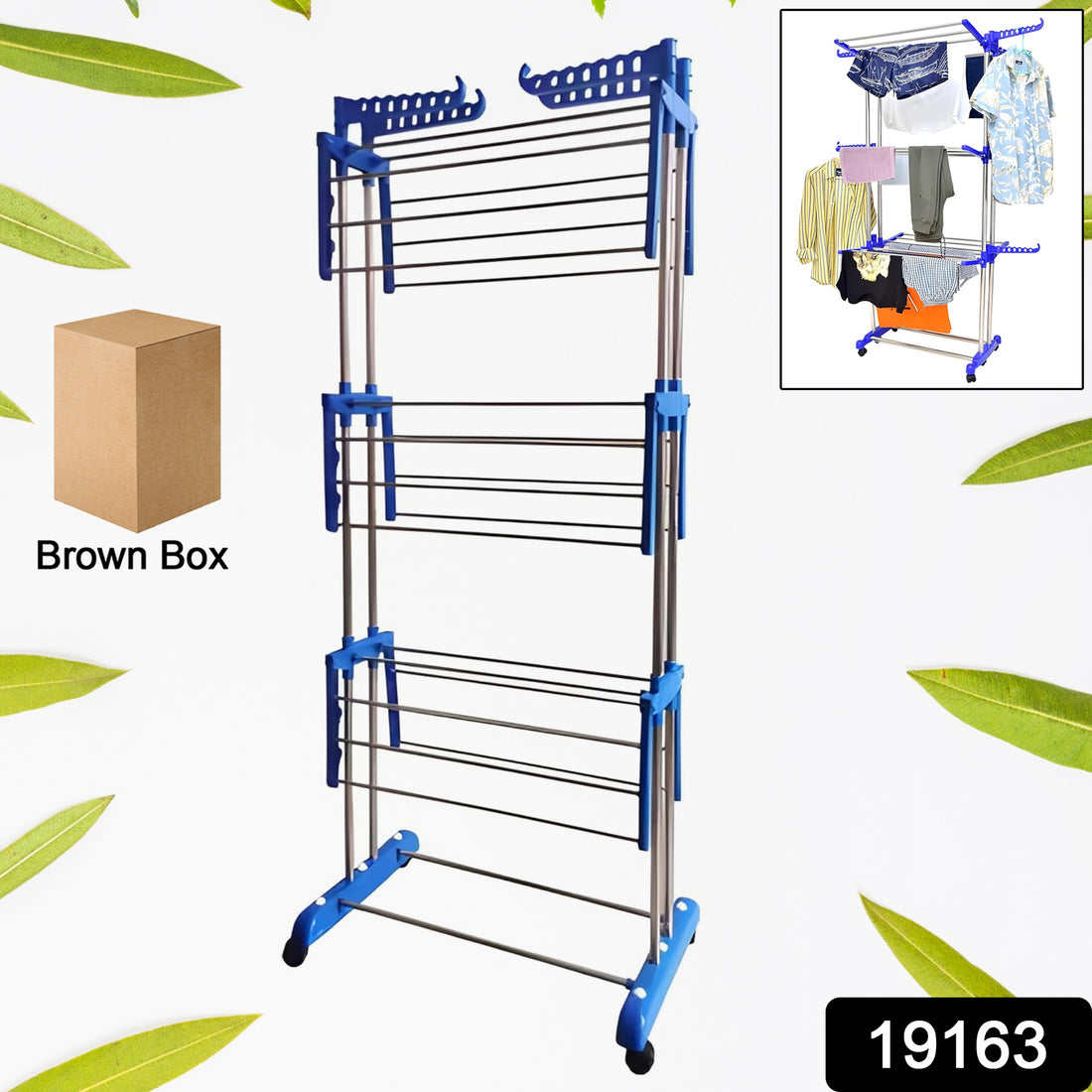 Foldable Stainless Steel Clothes Drying Stand Rack - Shop Gharse