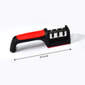 2051 Manual Red Knife Sharpener 3 Stage Sharpening Tool For Ceramic Knife And Steel Knives. - Shop Gharse