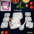 Hector High Quality Dinning Dinner  Pudding Set (9 Pcs Set) - Shop Gharse