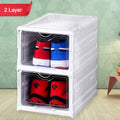Stackable Multifunctional Storage For Clothes Foldable Drawer Shelf Basket Utility Cart Rack Storage Organizer Cart For Kitchen Pantry Closet Bedroom Bathroom Laundry (2 Layer 1 Pc) - Shop Gharse