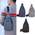 0323 Grey Waterproof Anti Theft Crossbody Fanny Pack Waist Bag Pu Leather Shoulder Bags Chest Men Casual Fashion Usb Charging Earphone Hook Sling Travel Messengers Bag - Shop Gharse
