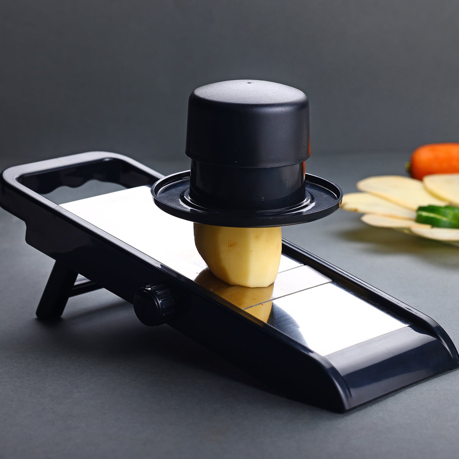 8121 Premium Multipurpose Potatoonion Slicer And Grater Potato Slicer For Chips Vegetable Slicer Machine Chips Cutter Potato Slicer For Chips Onion Slicer (Adjustable Slicer) - Shop Gharse