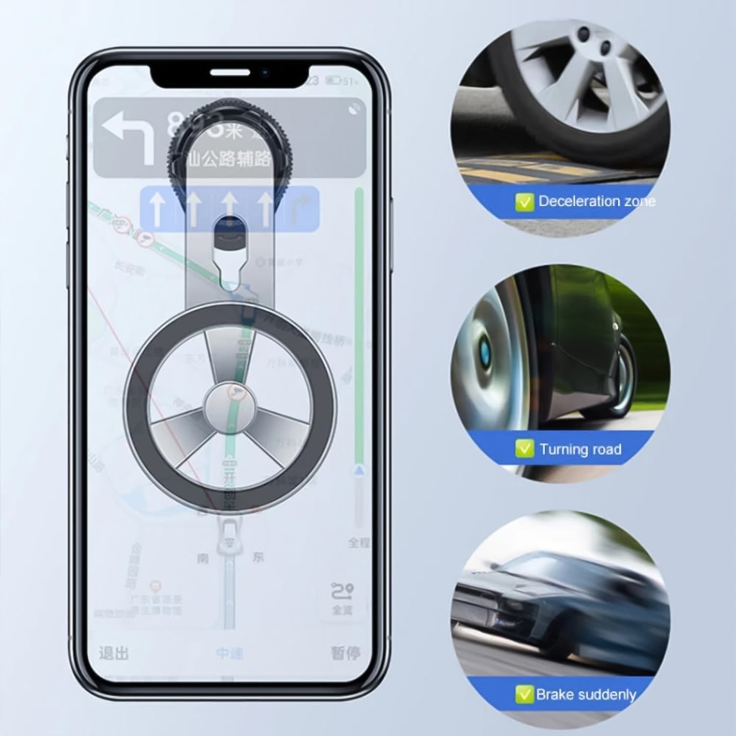 360 Rotatable  Foldable Air Vent Magnetic Phone Holder (1 Pc) - Shop Gharse