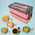 Plastic 3 Layer Leak Proof 3 Compartment Lunch Box For Office  (1 Pc) - Shop Gharse