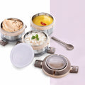 Ganesh Steko-3 Triple Layer Stainless Steel Insulated Lunch Box Set - Shop Gharse