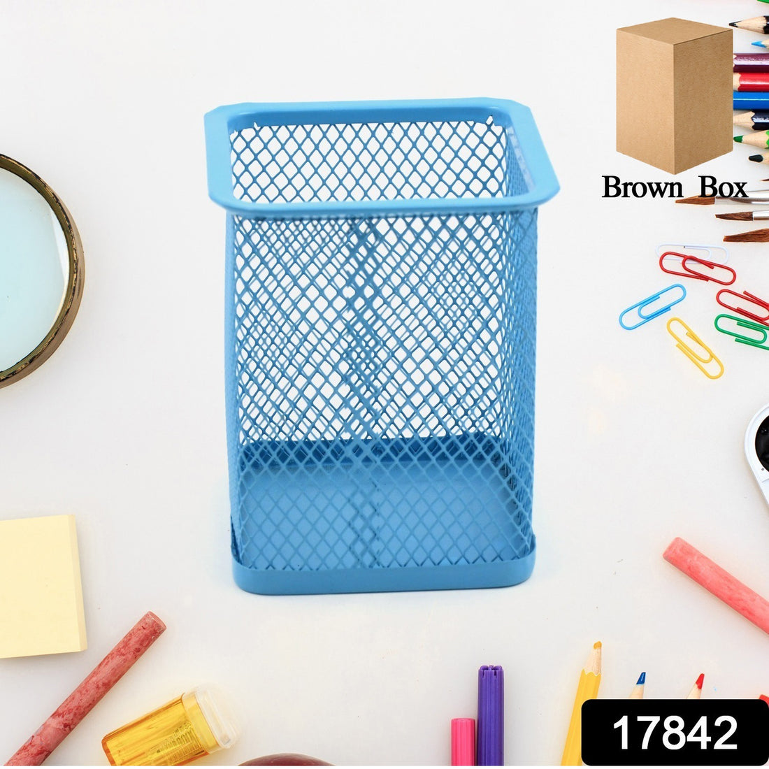 Pen Holder For Desk Metal Mesh Pencil Holder (1 Pc) - Shop Gharse
