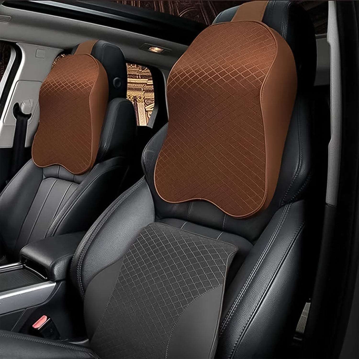 8595 Car Neck Pillow Car Neck Headrest Pillow Memory Foam Car Accessories Cushion Car Seat Head Support Neck Protector Car Seat Neck Pillowfor Driving (1 Pc) - Shop Gharse