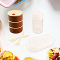128 Steel Lunch Box Set (4 Pcs Black) - Shop Gharse