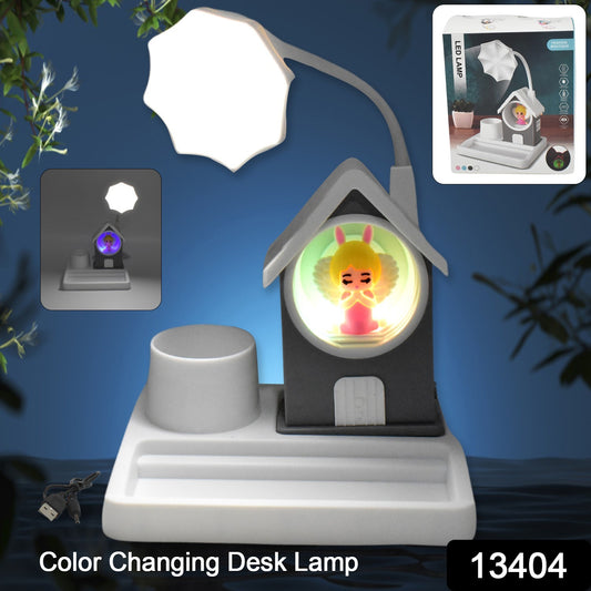 Cute Lovely Cartoon  Home Design With Plastic Base Led Desk Light Multi Color Changes (1 Pc) - Shop Gharse