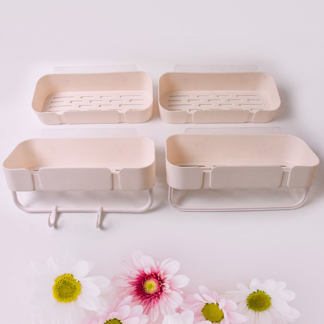 Multipurpose Kitchen Bathroom Wall Corner Shelf Rack (4 Pcs Set) - Shop Gharse