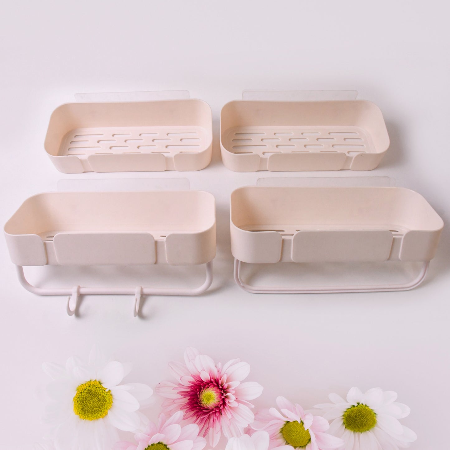 Multipurpose Kitchen Bathroom Wall Corner Shelf Rack (4 Pcs Set) - Shop Gharse