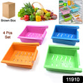 Adjustable Refrigerator Storage Organizer Drawers (4 Pc) - Shop Gharse