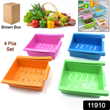 Adjustable Refrigerator Storage Organizer Drawers (4 Pc) - Shop Gharse