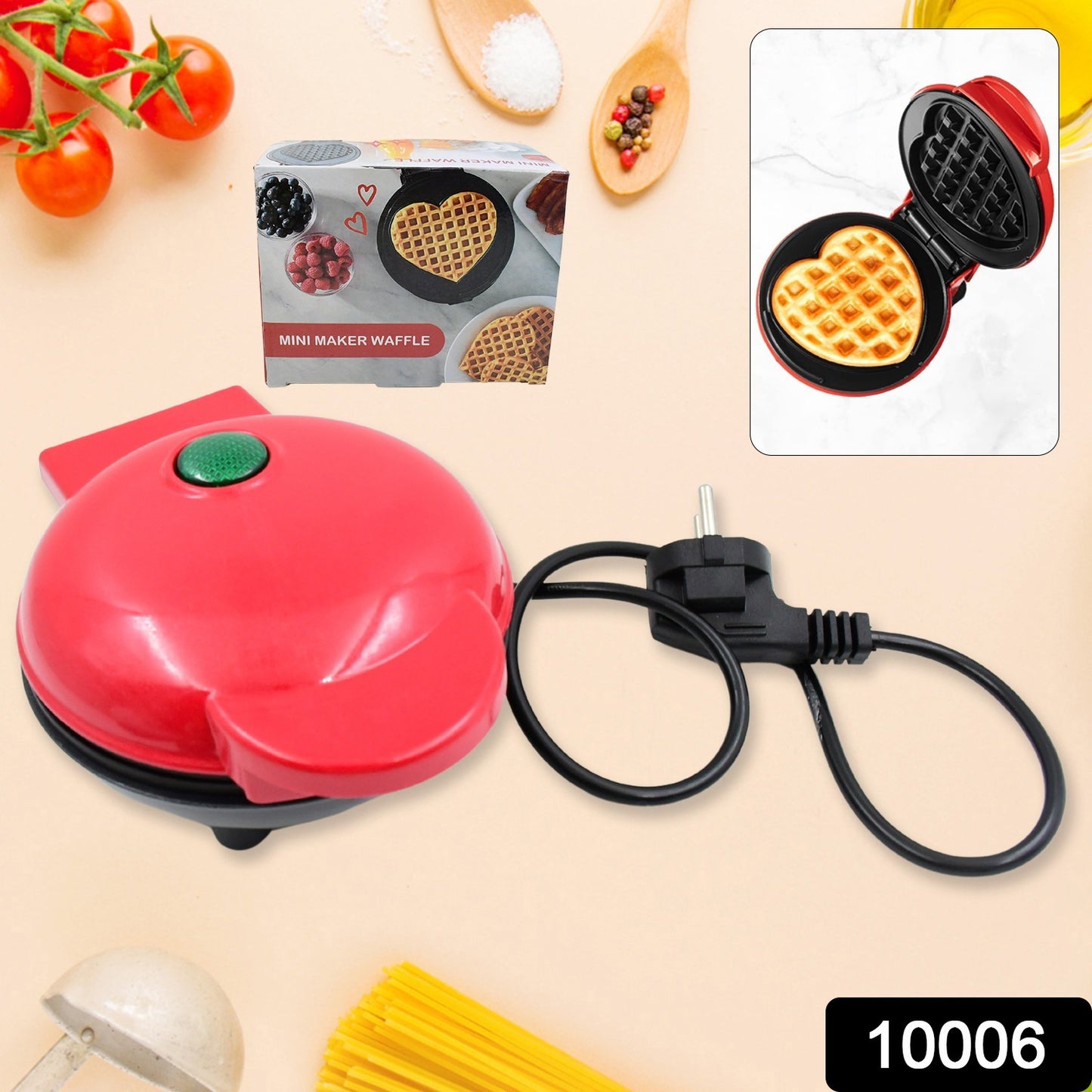Mini Waffle Maker Machine Waffle Iron Home Appliances Kitchen Gift Easy To Clean On-stick Surfaces Perfect Breakfast Dessert Sandwich Pan Cakes Paninis  Other Snacks Machine - Shop Gharse