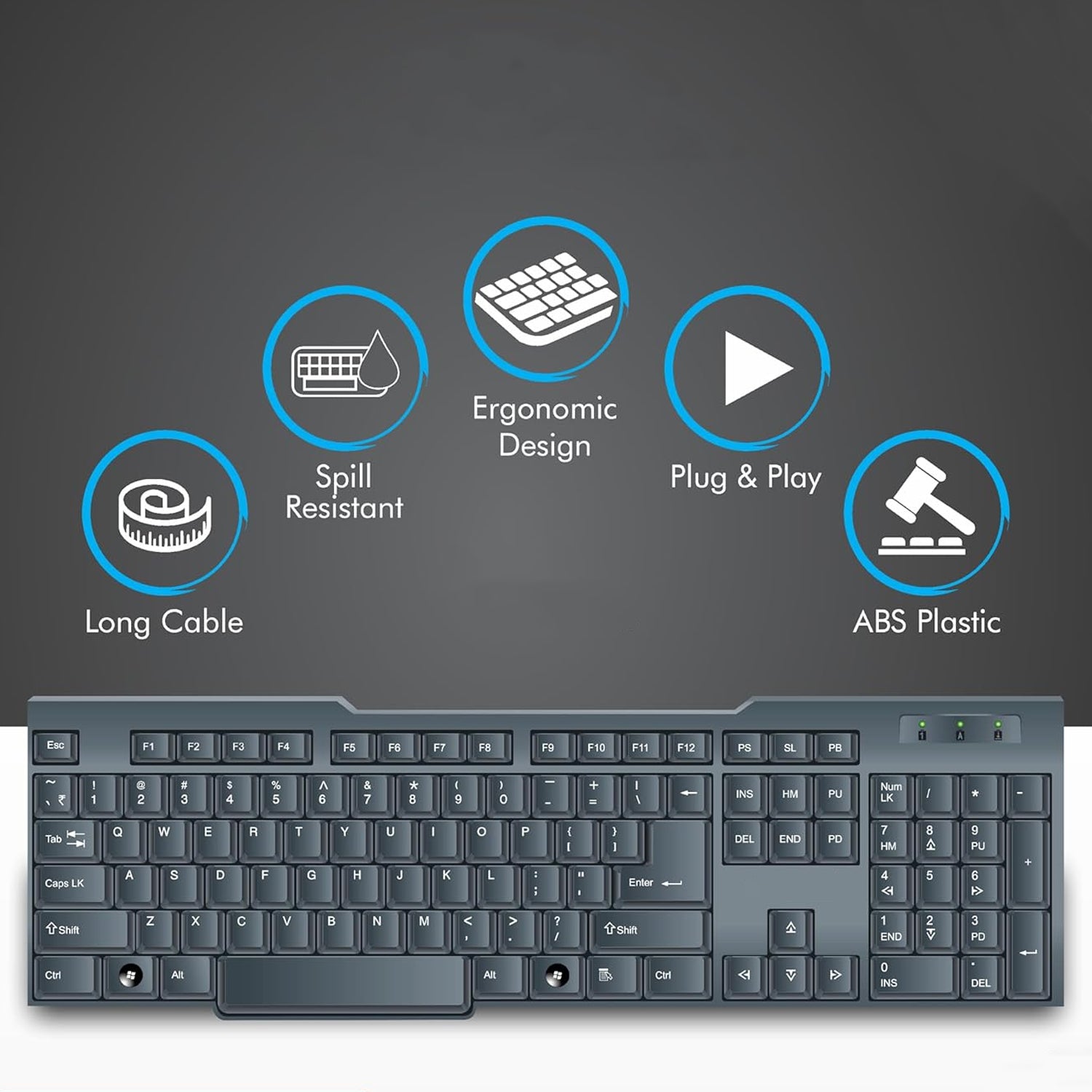 Wired Usb Keyboard 104 Keys (1 Pc) - Shop Gharse