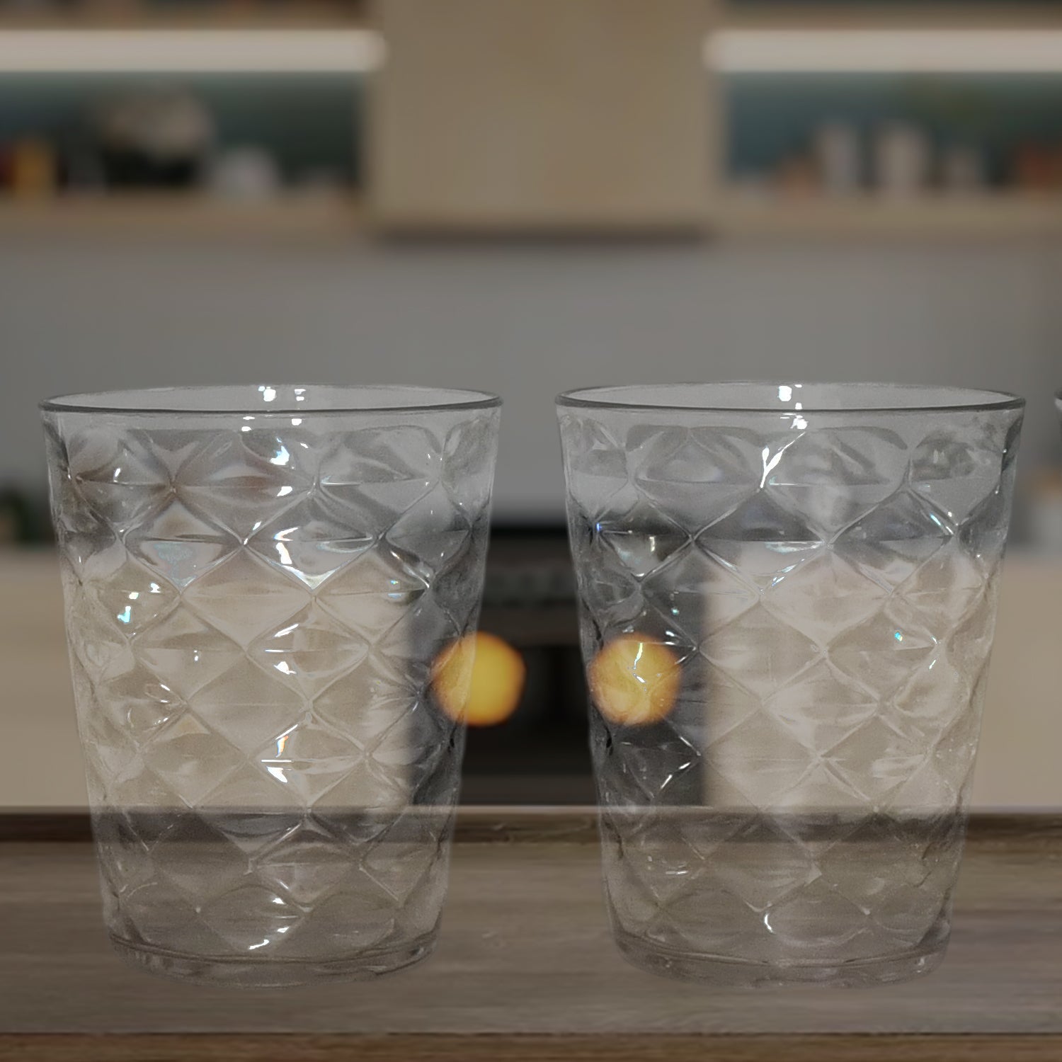 Apex Pyramid Design Unbreakable Plastic Glass  300 Ml - Shop Gharse