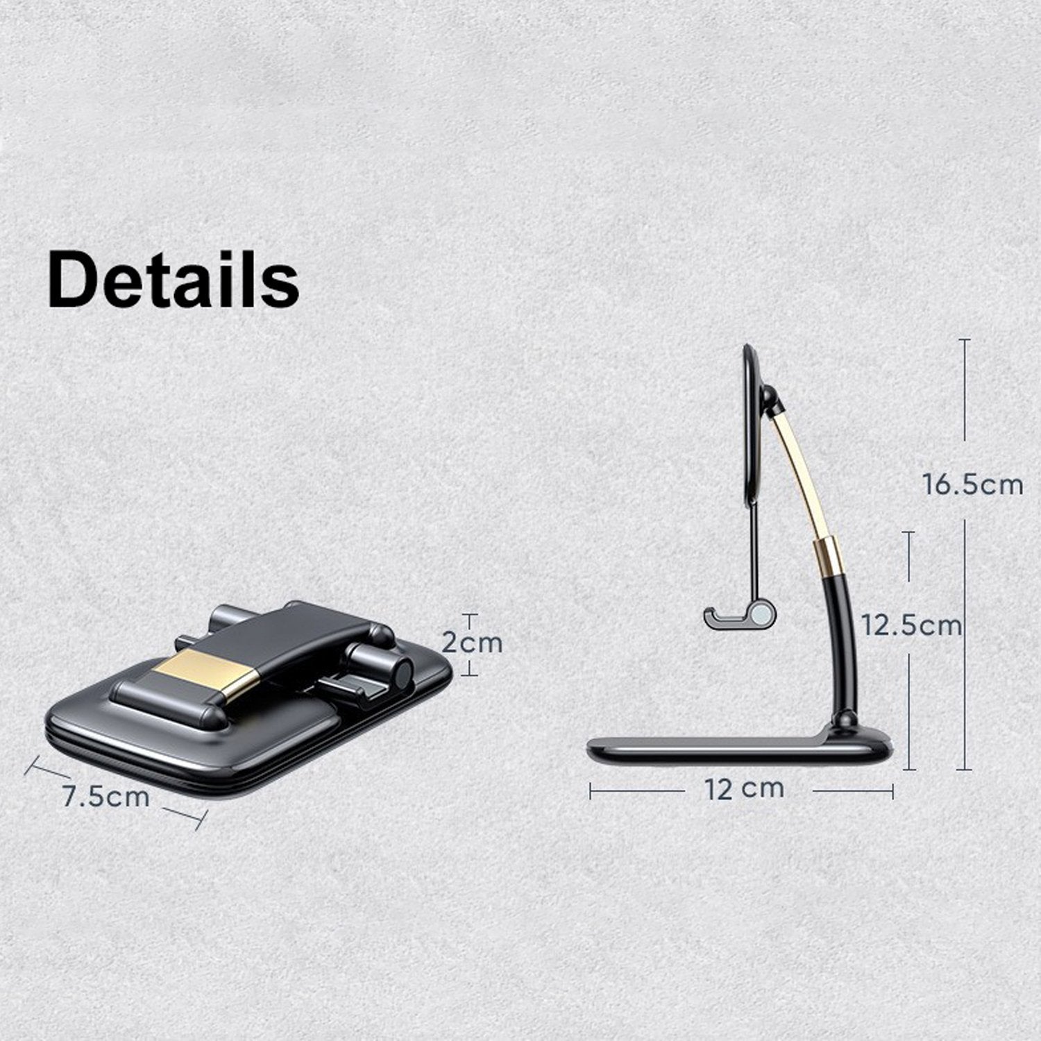 1286 Phone Holder For Table Foldable Universal Mobile Stand For Desk - Shop Gharse