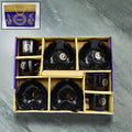 A One Ceramic Tea  Cups  Mug Set With Leaf Shape Serving Bowl (8 Pcs Set) - Shop Gharse