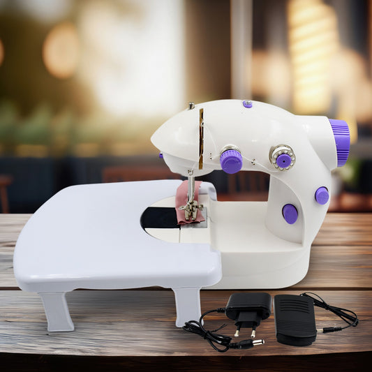 12917 Home Tailoring Sewing Machine With Extension Table Set Foot Pedal Adapter Mini Electric Silai Machine Portable Stitching Machinetailoring Machine - Shop Gharse