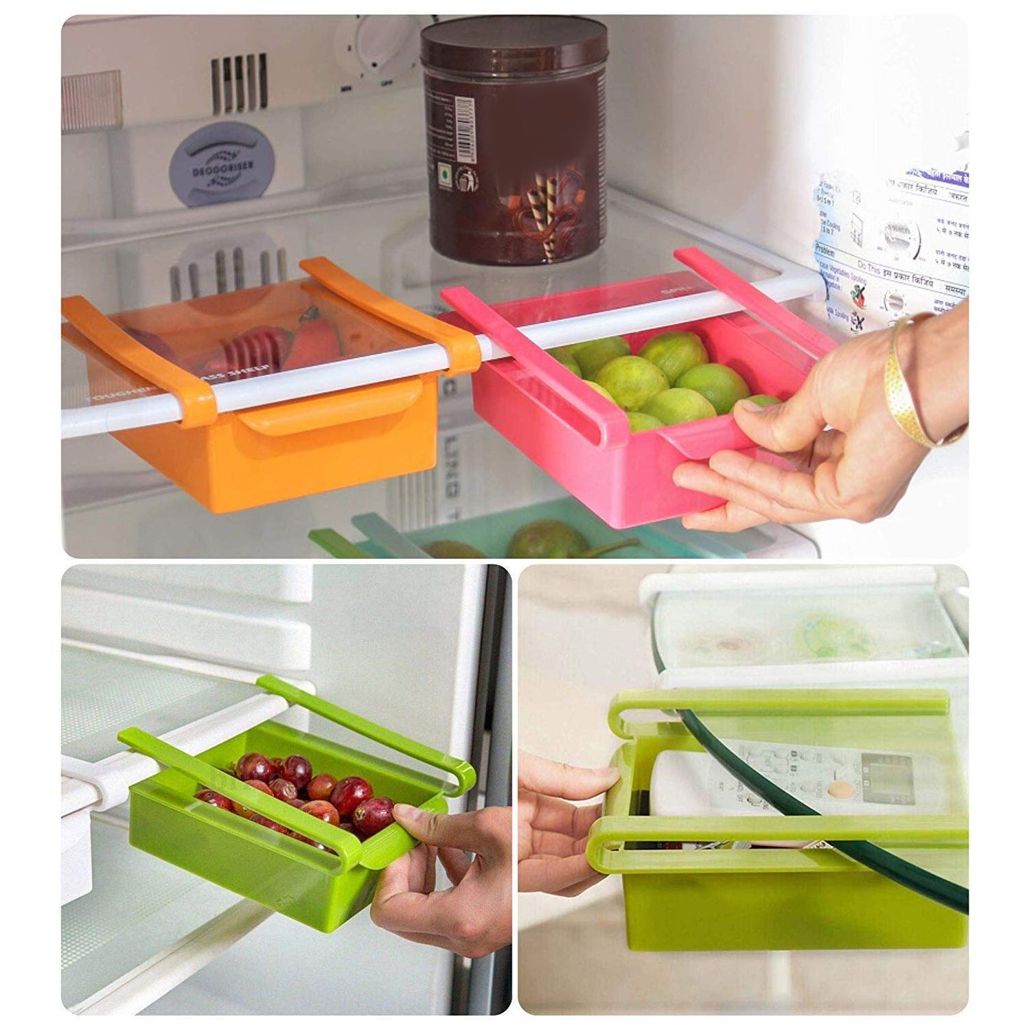 Adjustable Refrigerator Storage Organizer Drawers (4 Pc) - Shop Gharse