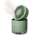 7615 Mini Desktop Cooling Fan Automatic Shaking Head Rotating Spray Humidifier Fan Water Cooling Small Fan Desktop Mini Air Conditioning Fan With Small Water Tank (Battery Not Include) - Shop Gharse
