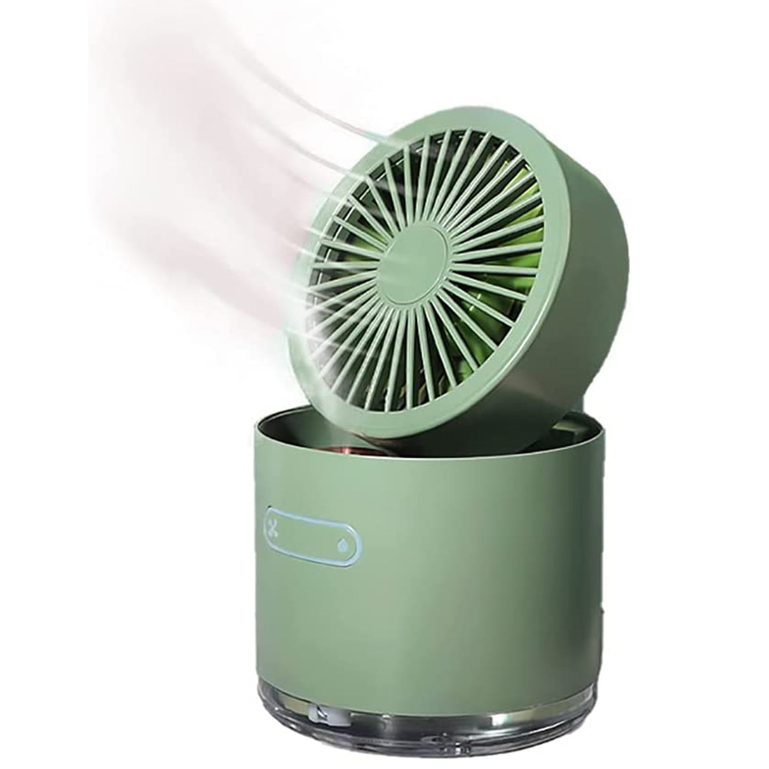 7615 Mini Desktop Cooling Fan Automatic Shaking Head Rotating Spray Humidifier Fan Water Cooling Small Fan Desktop Mini Air Conditioning Fan With Small Water Tank (Battery Not Include) - Shop Gharse