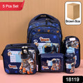 5 In 1 School Bag Includes Lunch Bag 14 Inch School Bags Water Bottle  Pencil Case In Box Packing (1 Set  Mix Color)) - Shop Gharse