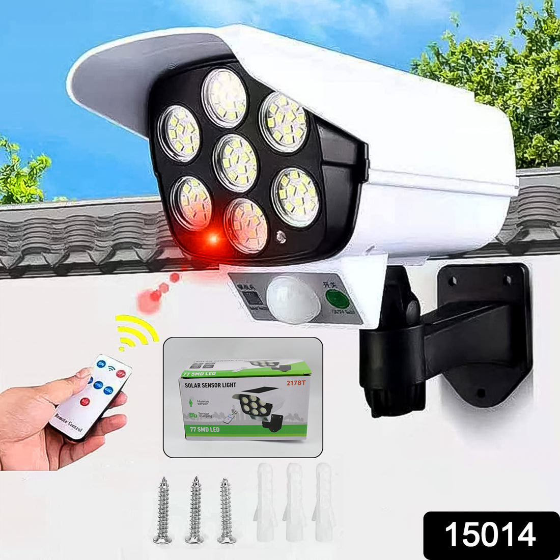 Solar Light Outdoor Motion Sensor Security Camera Shaped Dummy Wall Lamp (1 Pc) - Shop Gharse